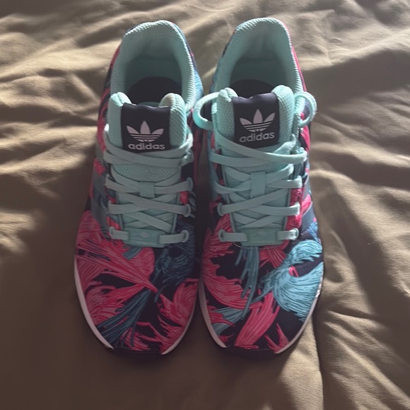 Adidas Floral Sneakers - Pink and Blue - Picture 1 of 7